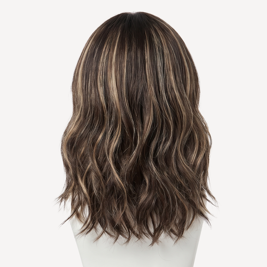Perucă Păr Natural Ines - Balayage 3-18 | BuenoBia