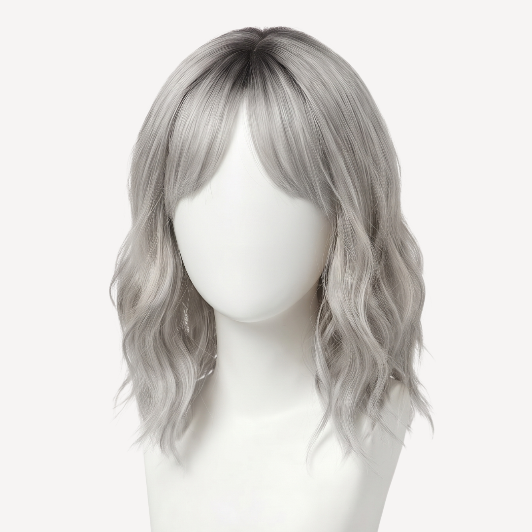 Perucă Păr Natural Ines - Blond Gray| BuenoBia