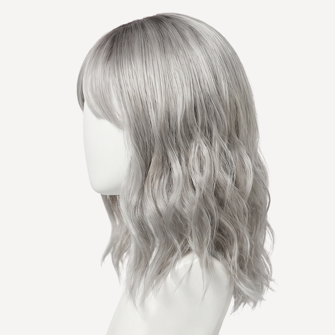 Perucă Păr Natural Ines - Blond Gray| BuenoBia