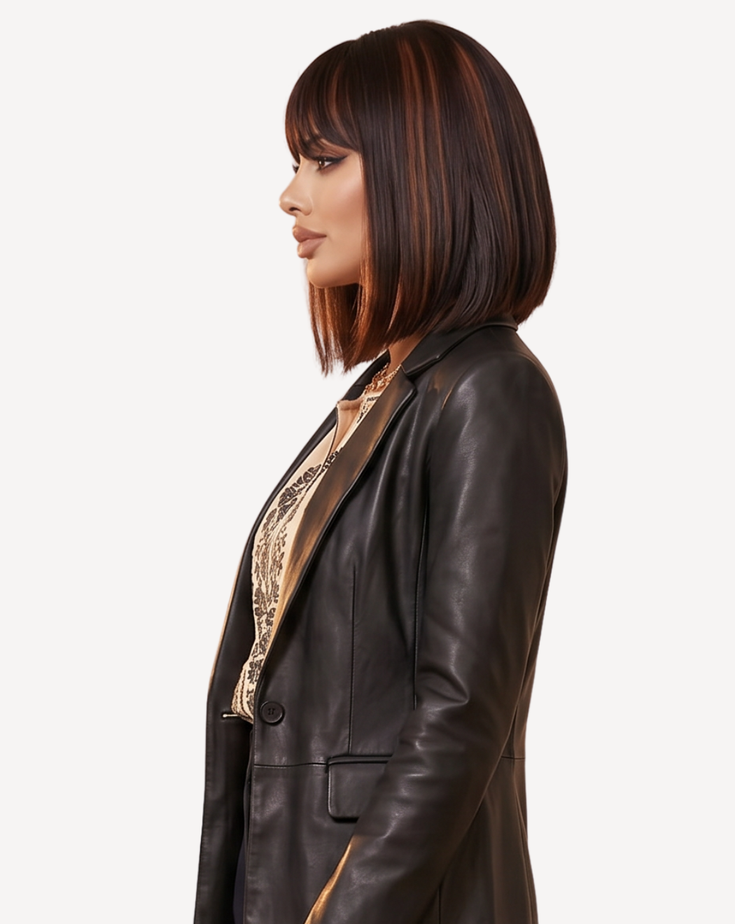 Perucă Păr Natural  Isabella Balayage 1B-30 | BuenoBia