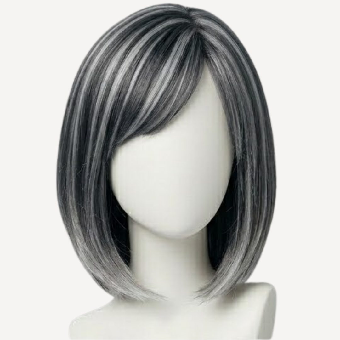 Perucă Păr Natural Lola - balayage 1-gray | BuenoBia
