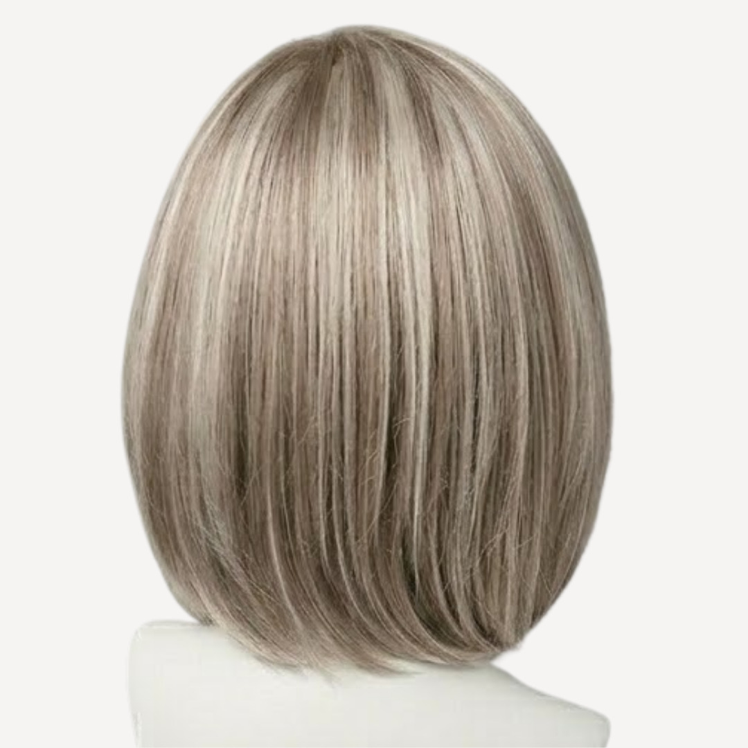 Perucă Păr Natural Lola - balayage gray-pla | BuenoBia