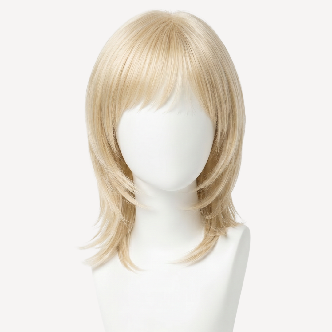Perucă Păr Natural Luna - Blond Auriu Deschis 1001  | BuenoBia