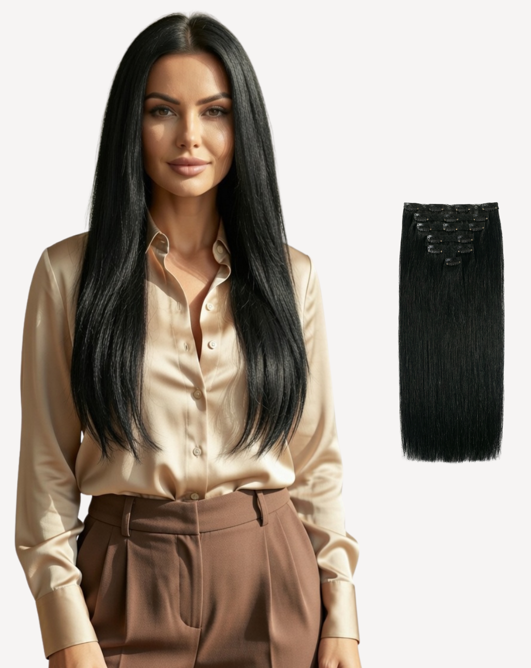 Extensii Clip On Volum Simplu - Negru Intens 1 | BuenoBia