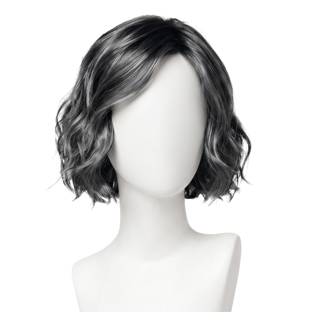 Perucă Medicală Morgan -Balayage 1-gray | BuenoBia