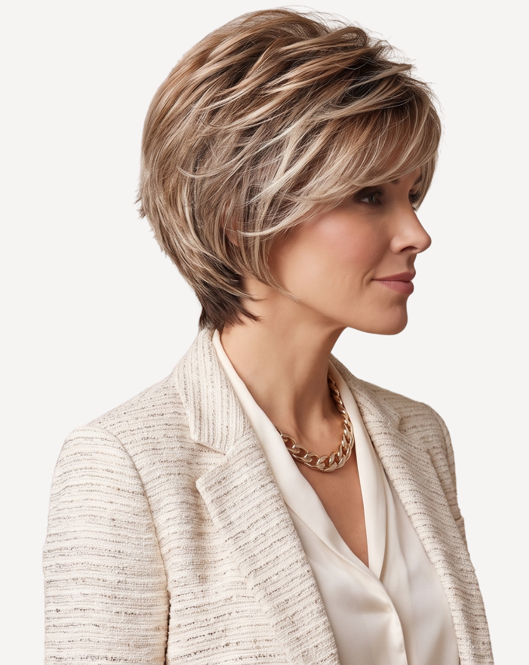 Perucă Păr Natural Olivia -Balayage 1B-30-60 A  | BuenoBia