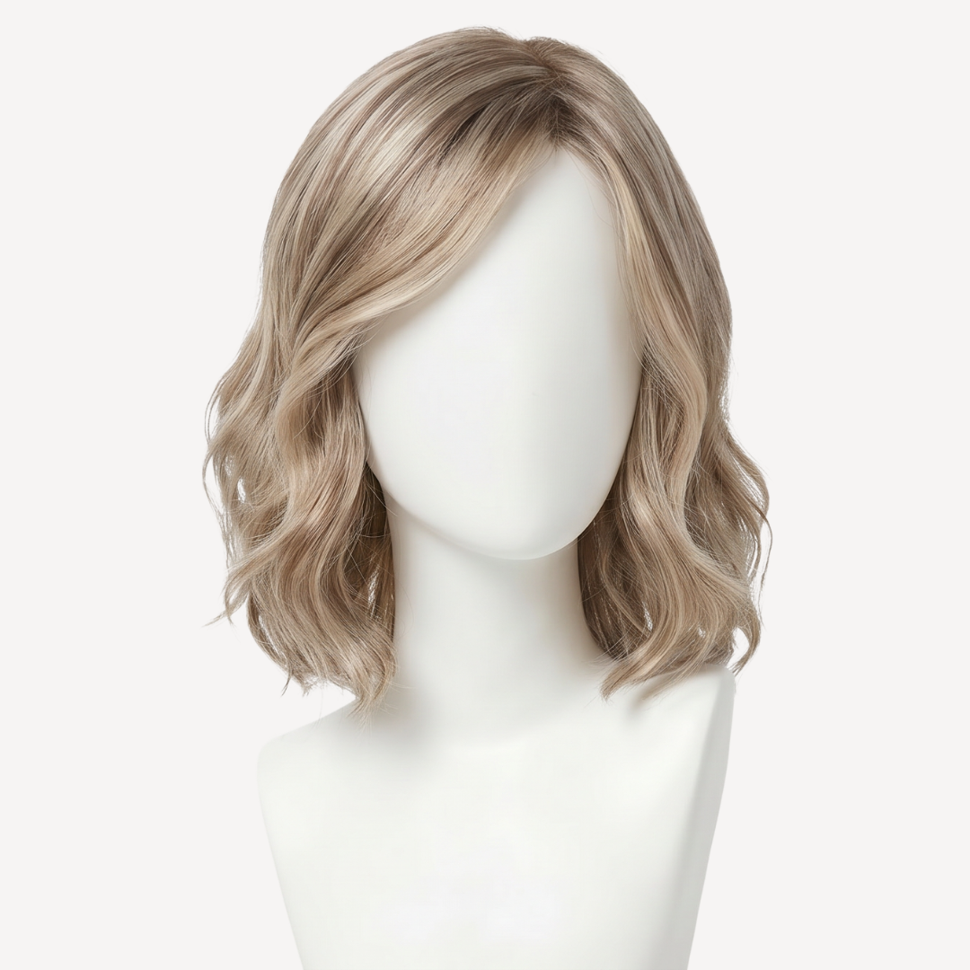 Perucă Păr Natural Stella -Blond Opal 18 | BuenoBia