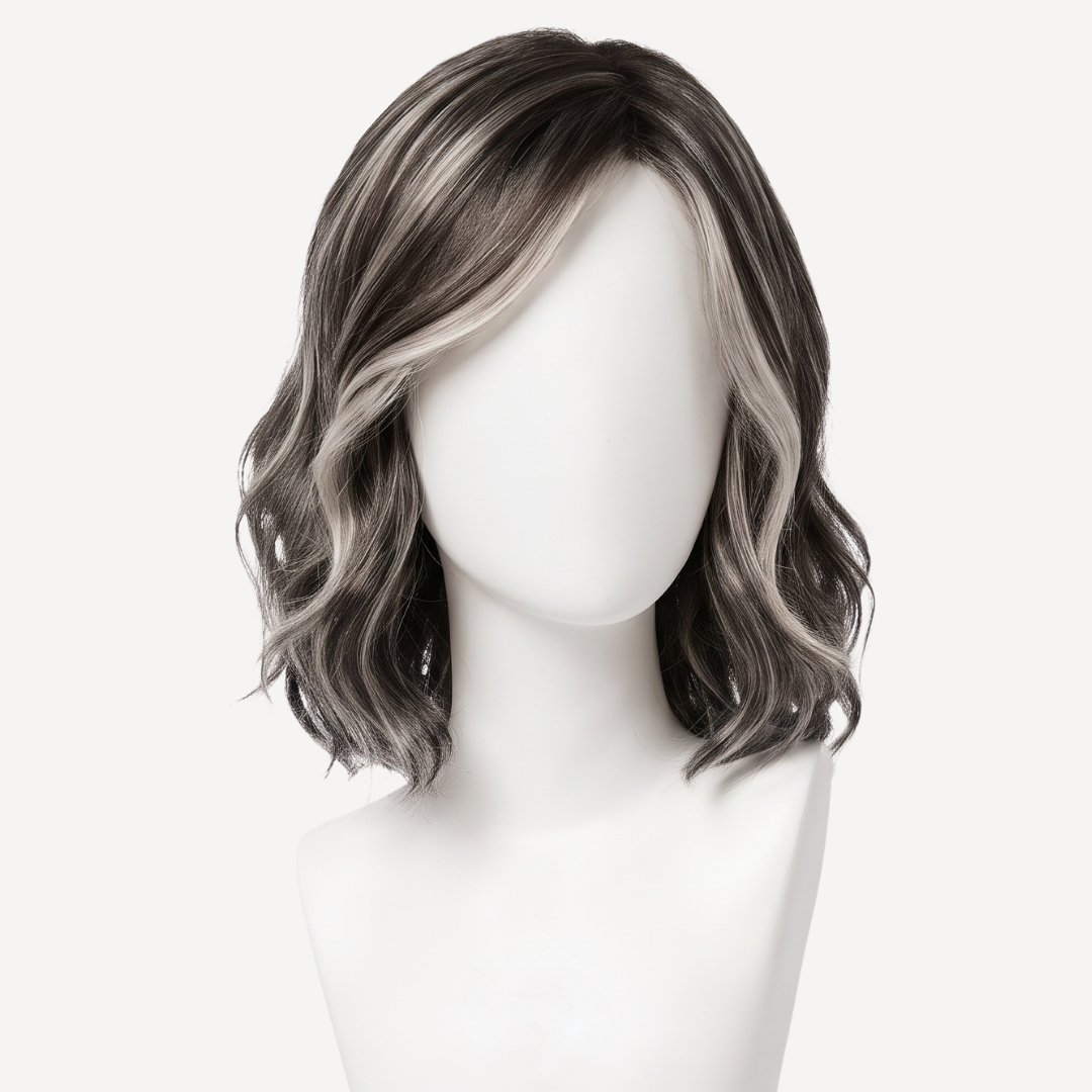 Perucă Păr Natural Stella -Balayage  3-gray | BuenoBia