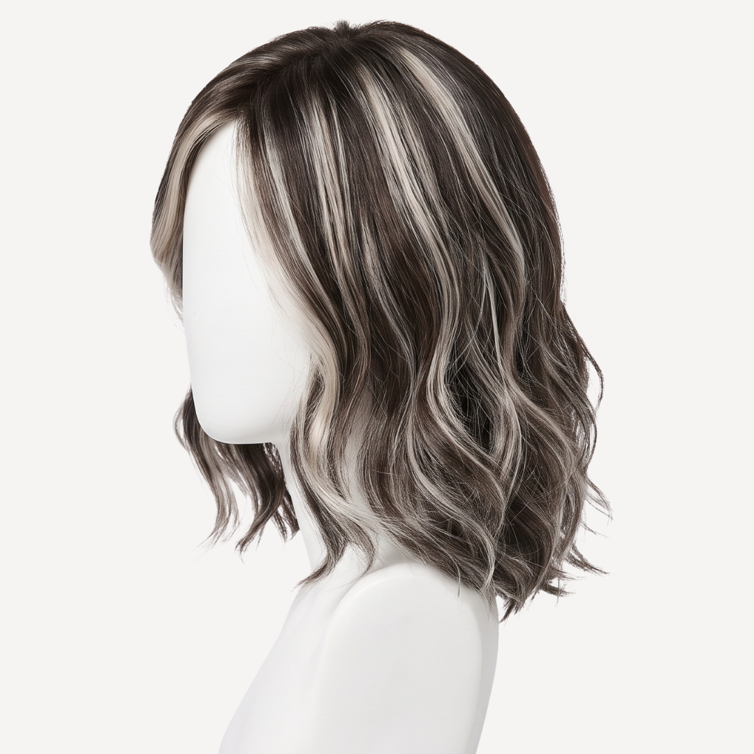 Perucă Păr Natural Stella -Balayage  3-gray | BuenoBia