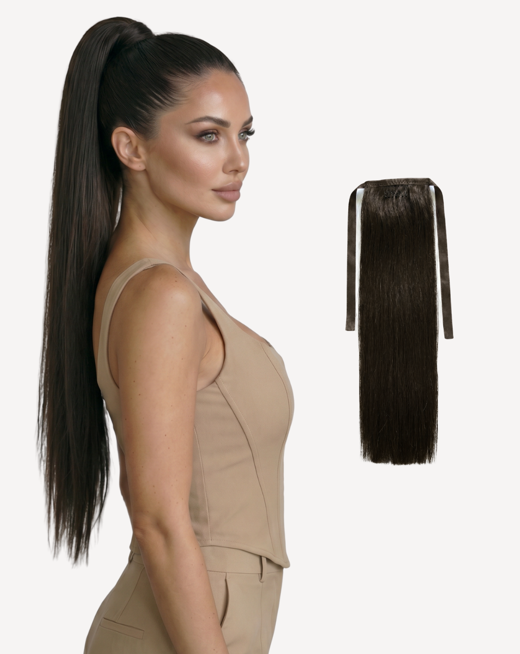 Extensii Coadă Volum Simplu - Șaten Închis 2 | BuenoBia