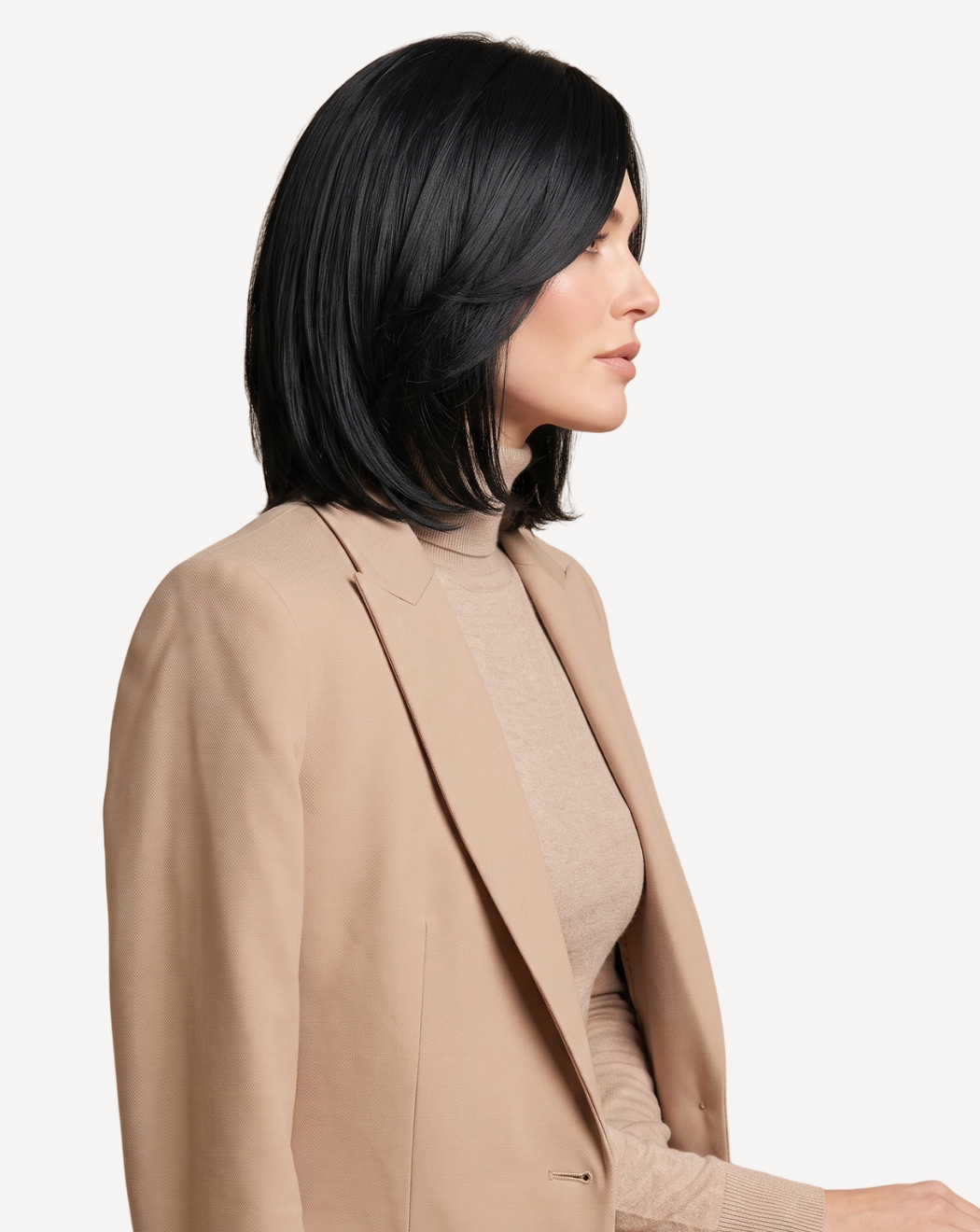 Perucă Păr Natural Beverly - Negru Intens 1 | BuenoBia