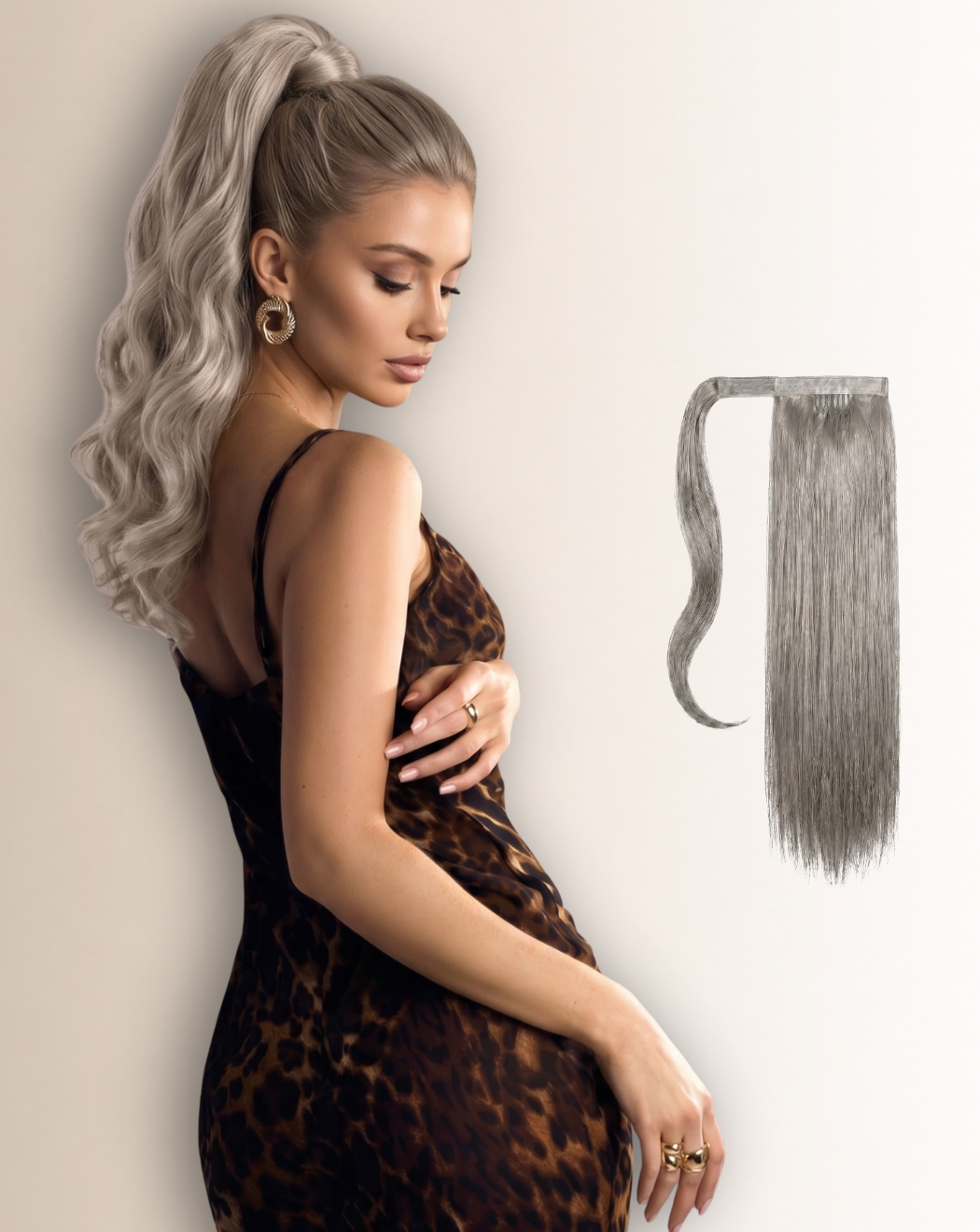 Coadă Iconic- Blond Gray  | BuenoBia