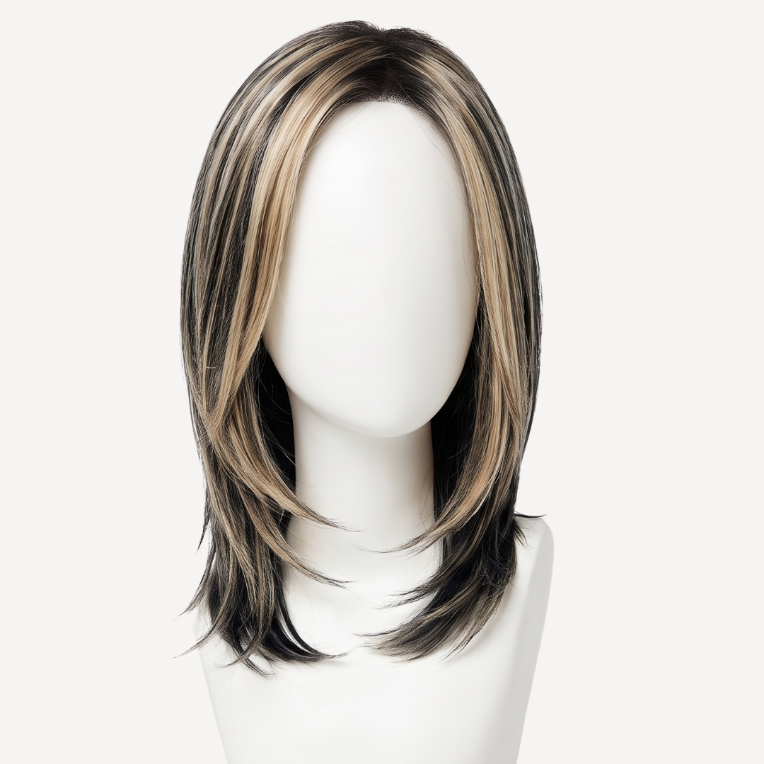 Perucă Păr Natural  Jade -Balayage 1-pla  | BuenoBia