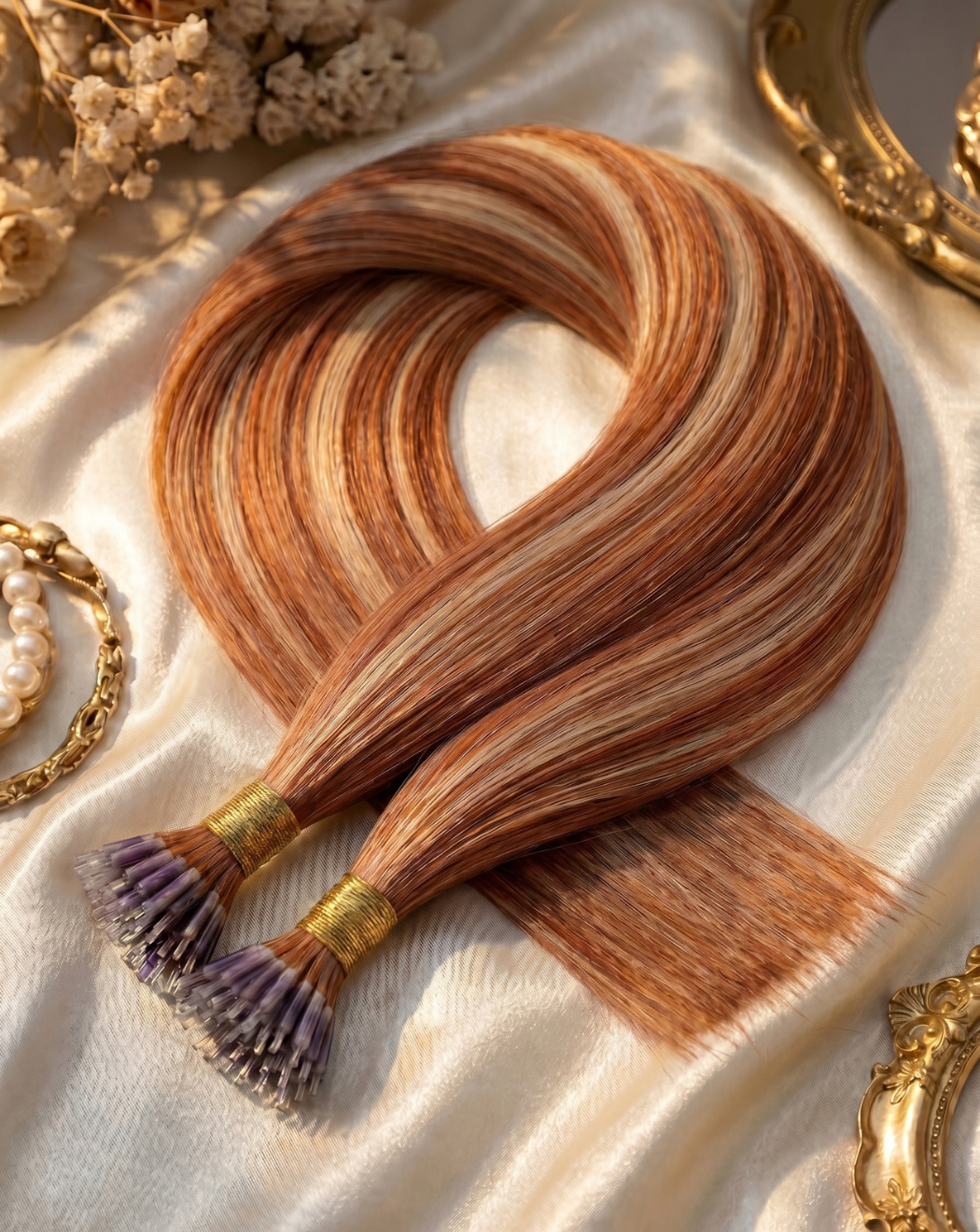 Extensii cu Nanoring din Păr Natural – Balayage 33-1001 | BuenoBia