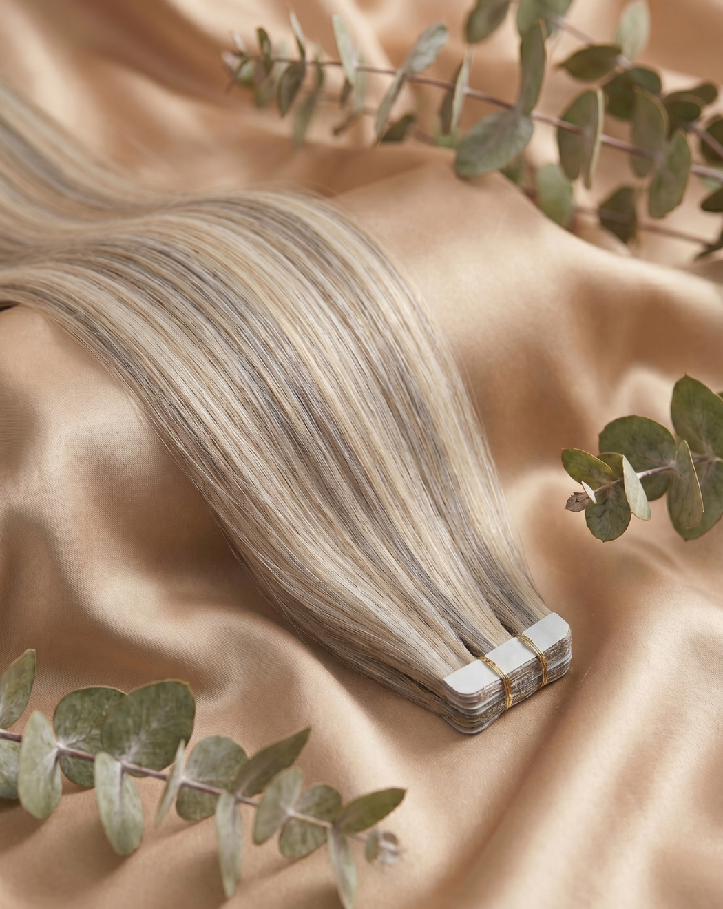Extensii Nano Tape-In din Păr Natural – Balayage 1001-gray | BuenoBia