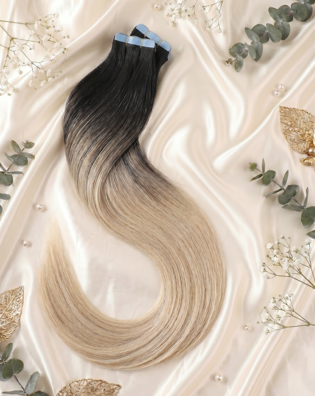 Extensii Tape In - Ombre 1 - Gray | BuenoBia