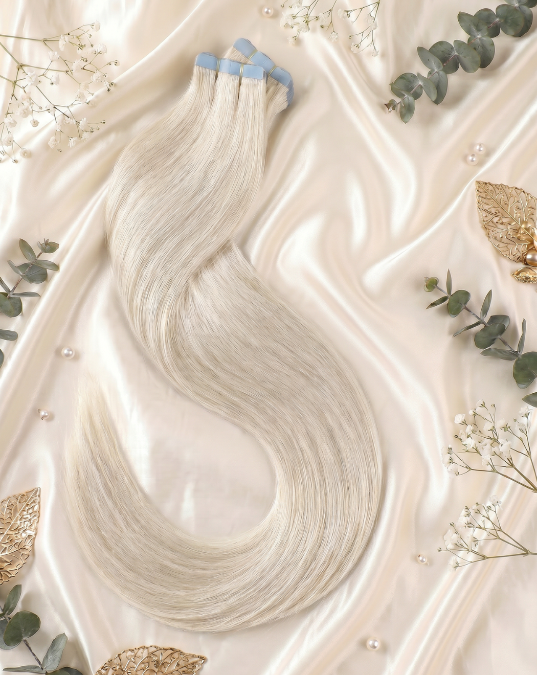 Extensii Tape In - Blond Platinat pla | BuenoBia
