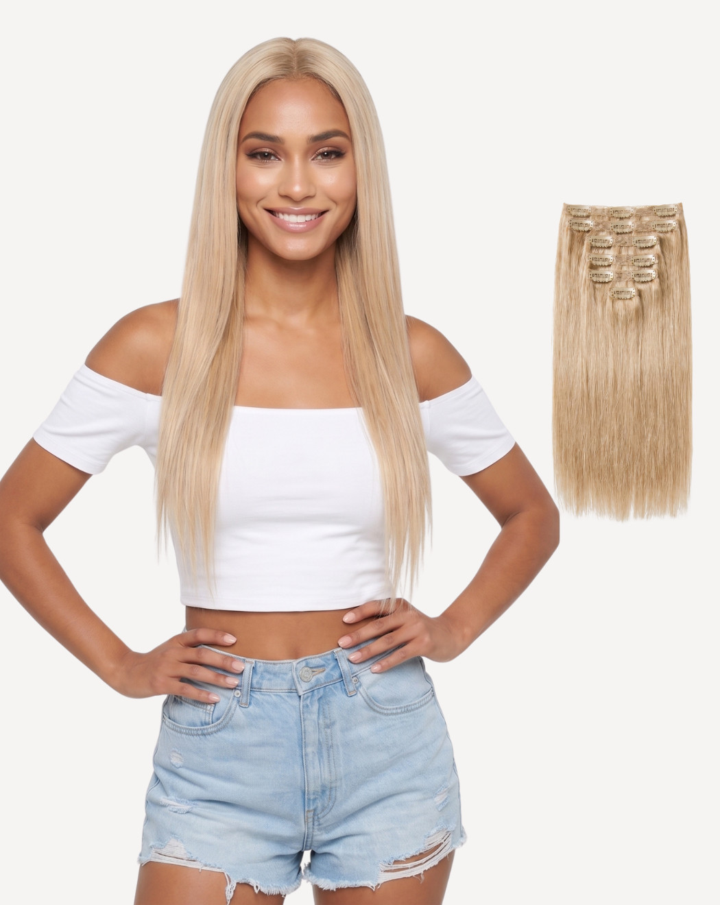 Extensii Clip-On Most Wanted – Blond Rose| BuenoBia