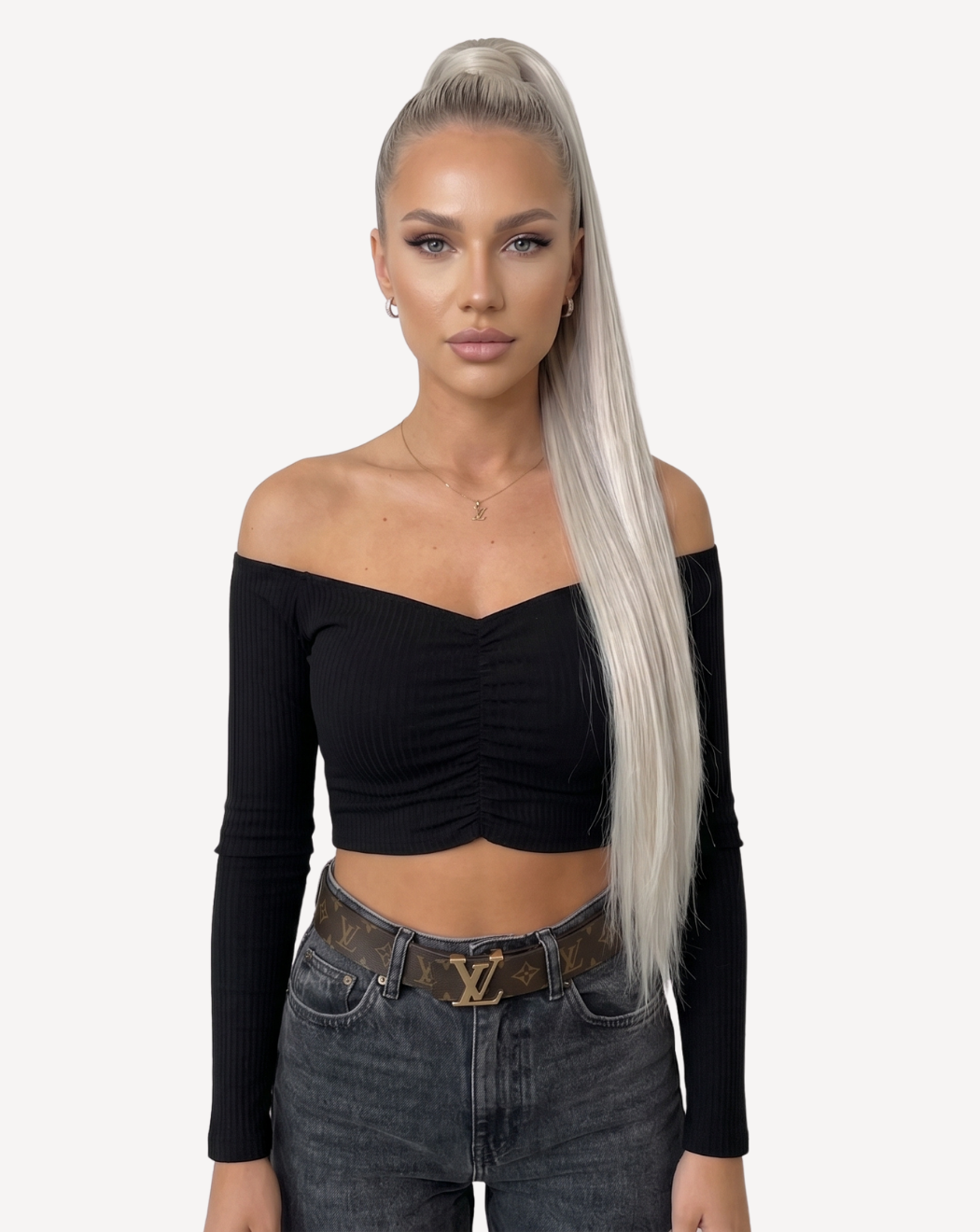 Coadă Deluxe – Blond Gray | BuenoBia