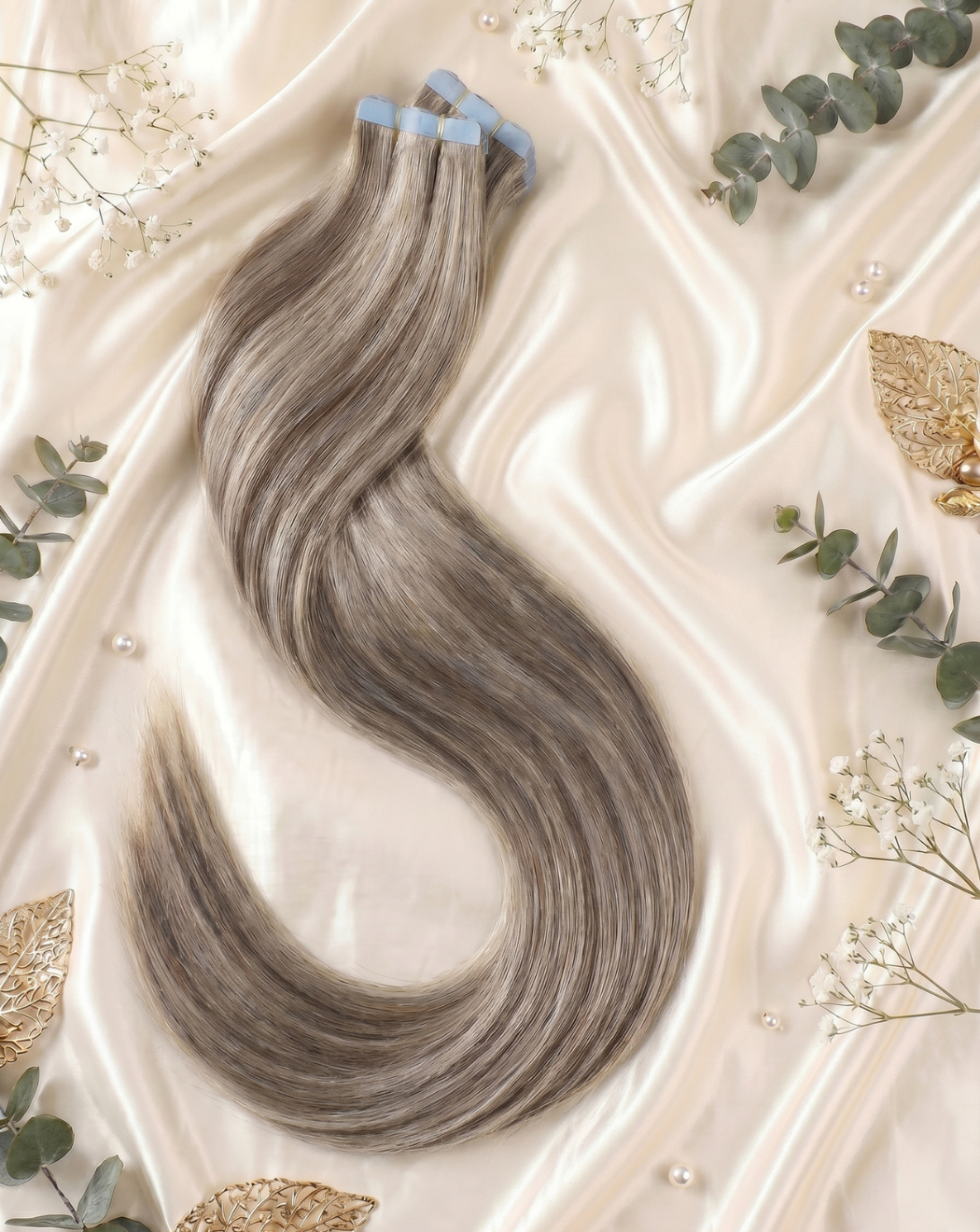 Extensii Tape-In din Păr Natural – Balayage 8-gray | BuenoBia