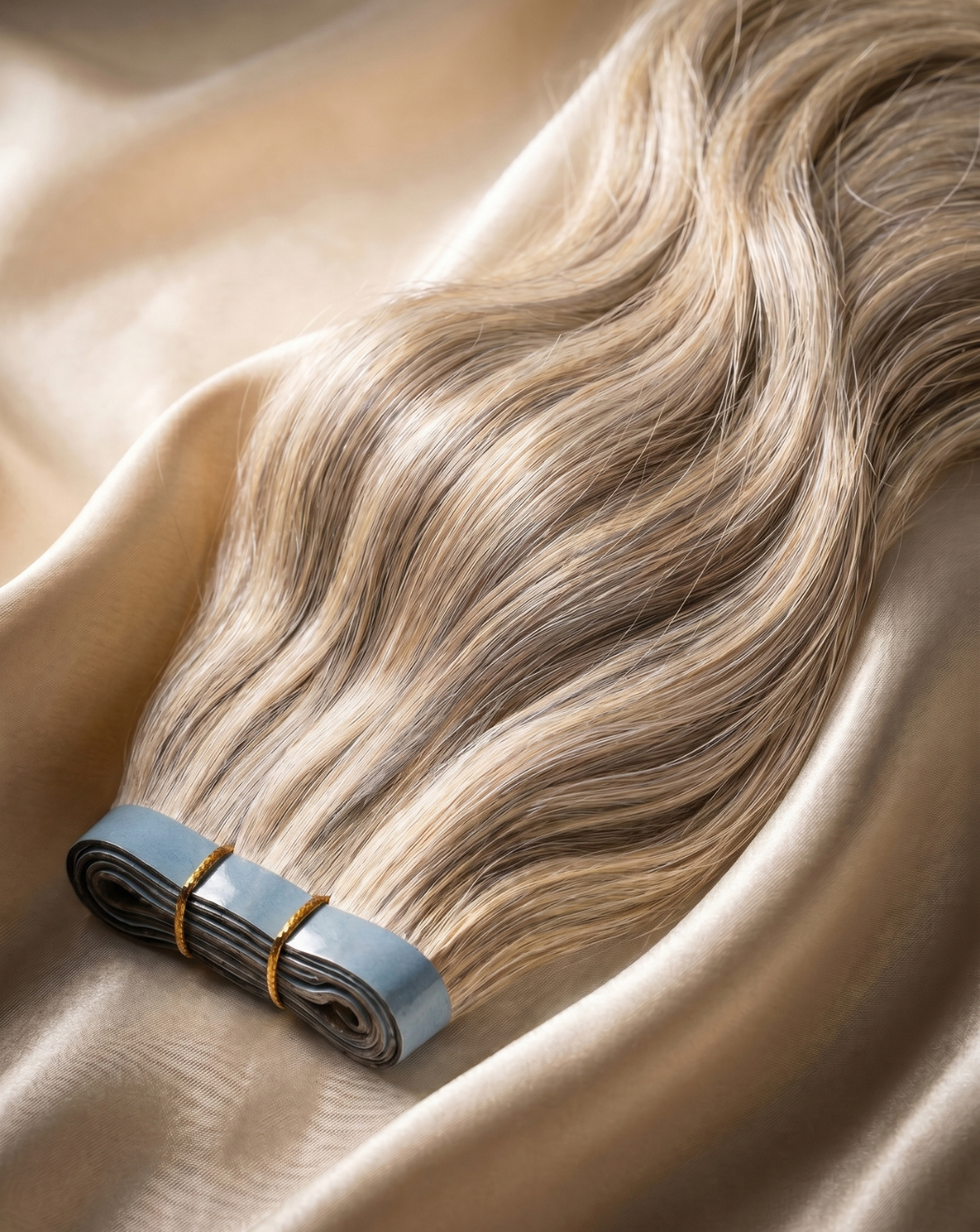Extensii Tape-In Weft din Păr Natural – Balayage 1001-gray | BuenoBia